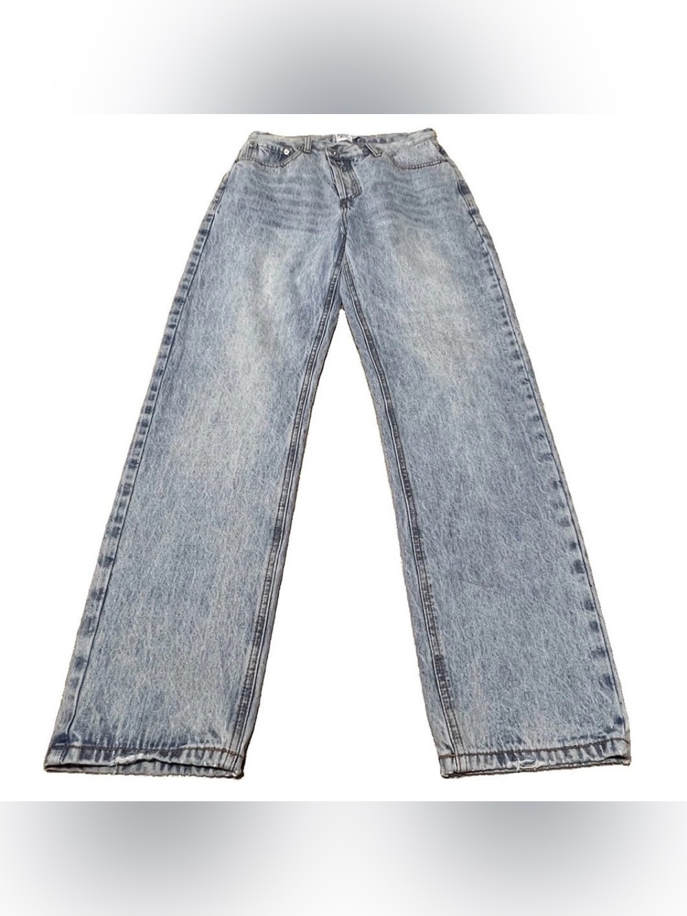 Princess Polly High Rise Asymmetrical Button Fly Straight Leg Jeans Womens Sz 4